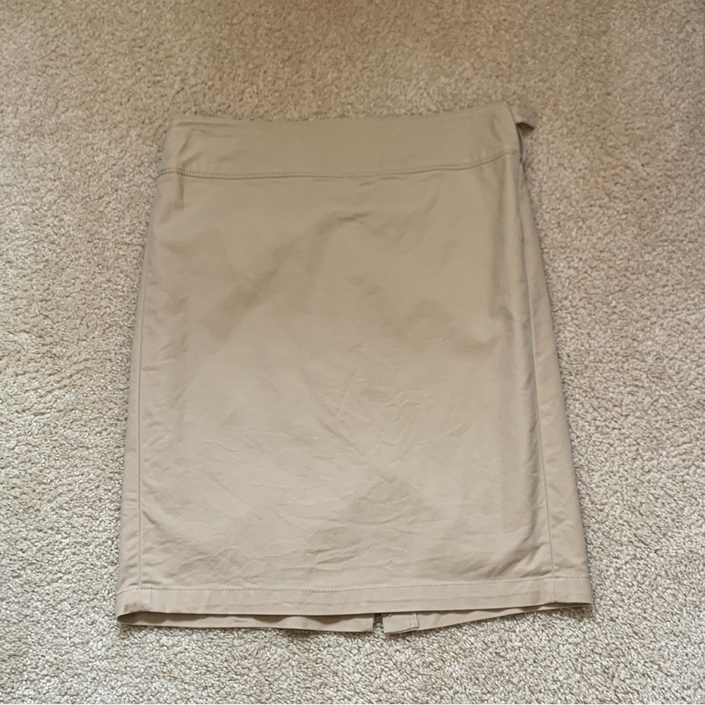 Willi Smith khaki pencil skirt